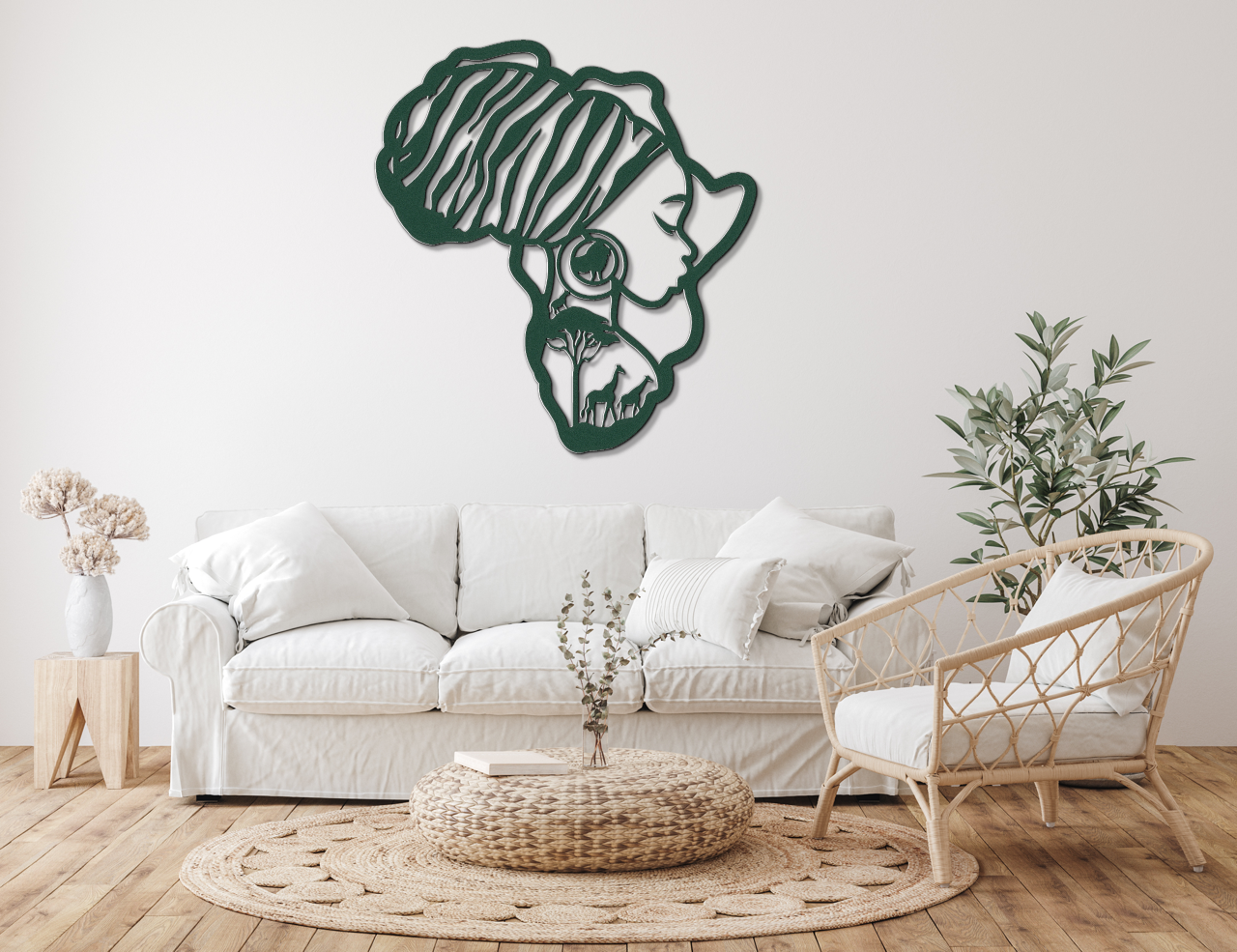 Africa Map Woman