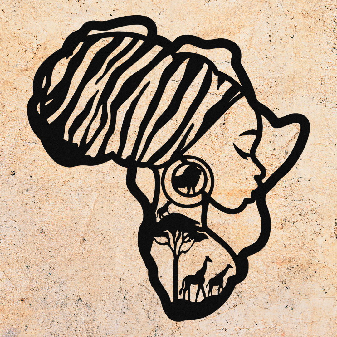 Africa Map Woman