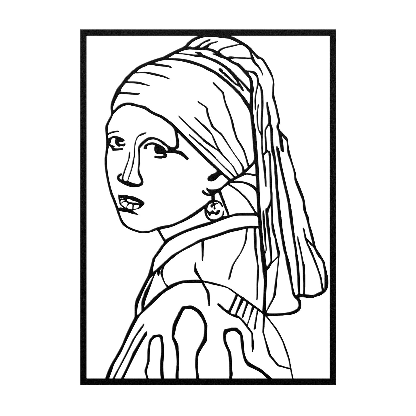 Girl With Pearl Earring Line Art