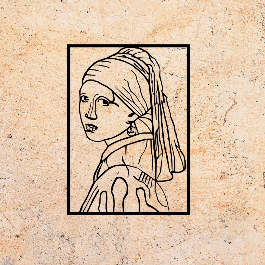 Girl With Pearl Earring Line Art