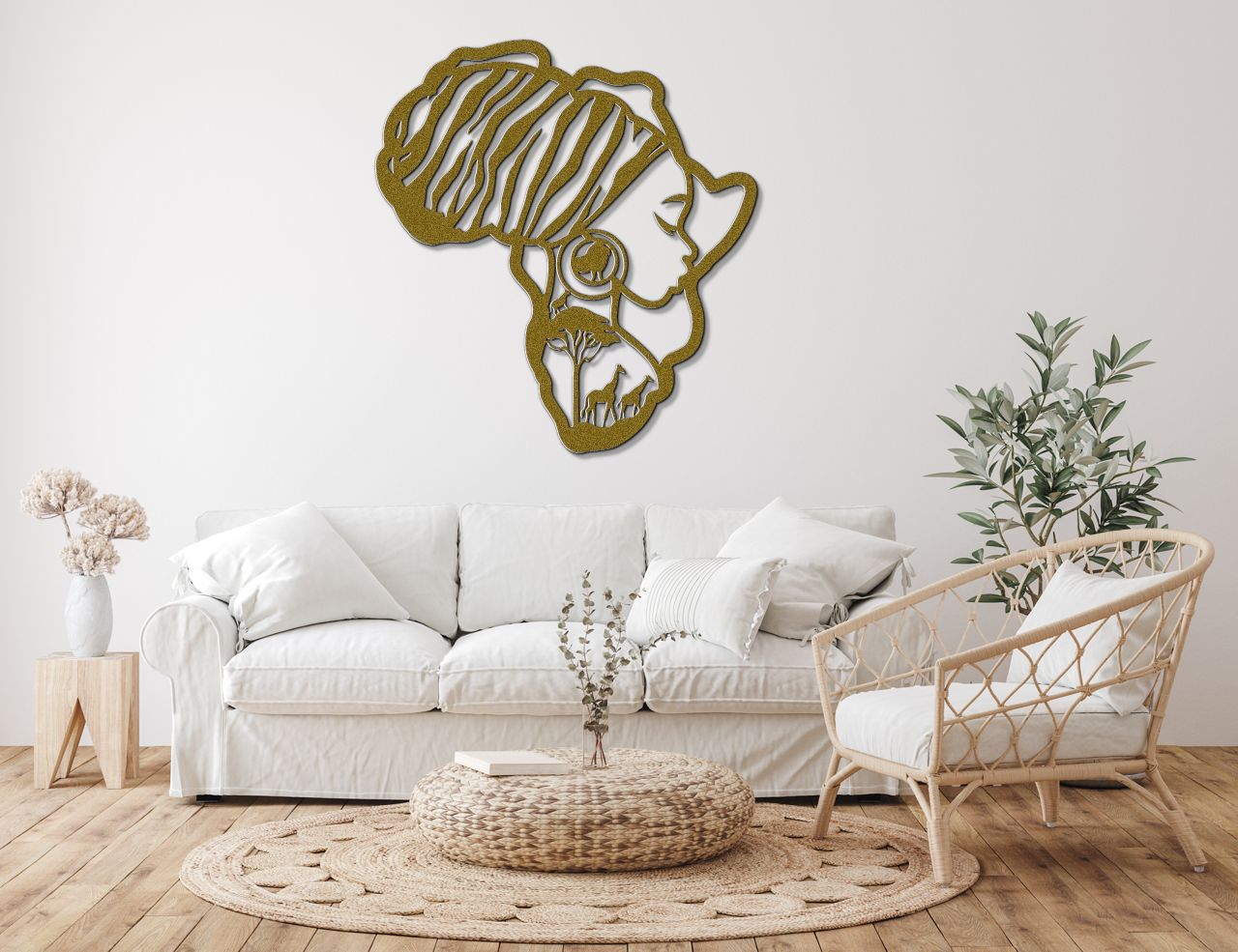 Africa Map Woman