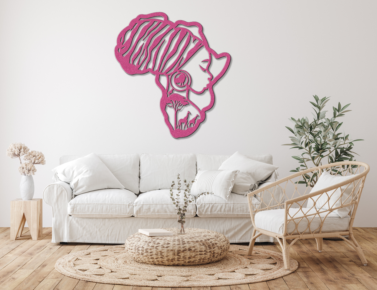 Africa Map Woman