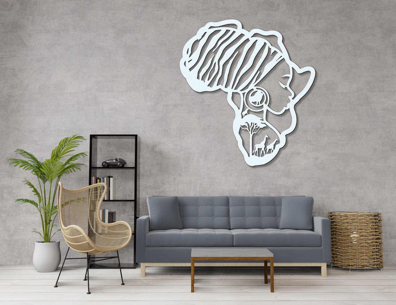 Africa Map Woman