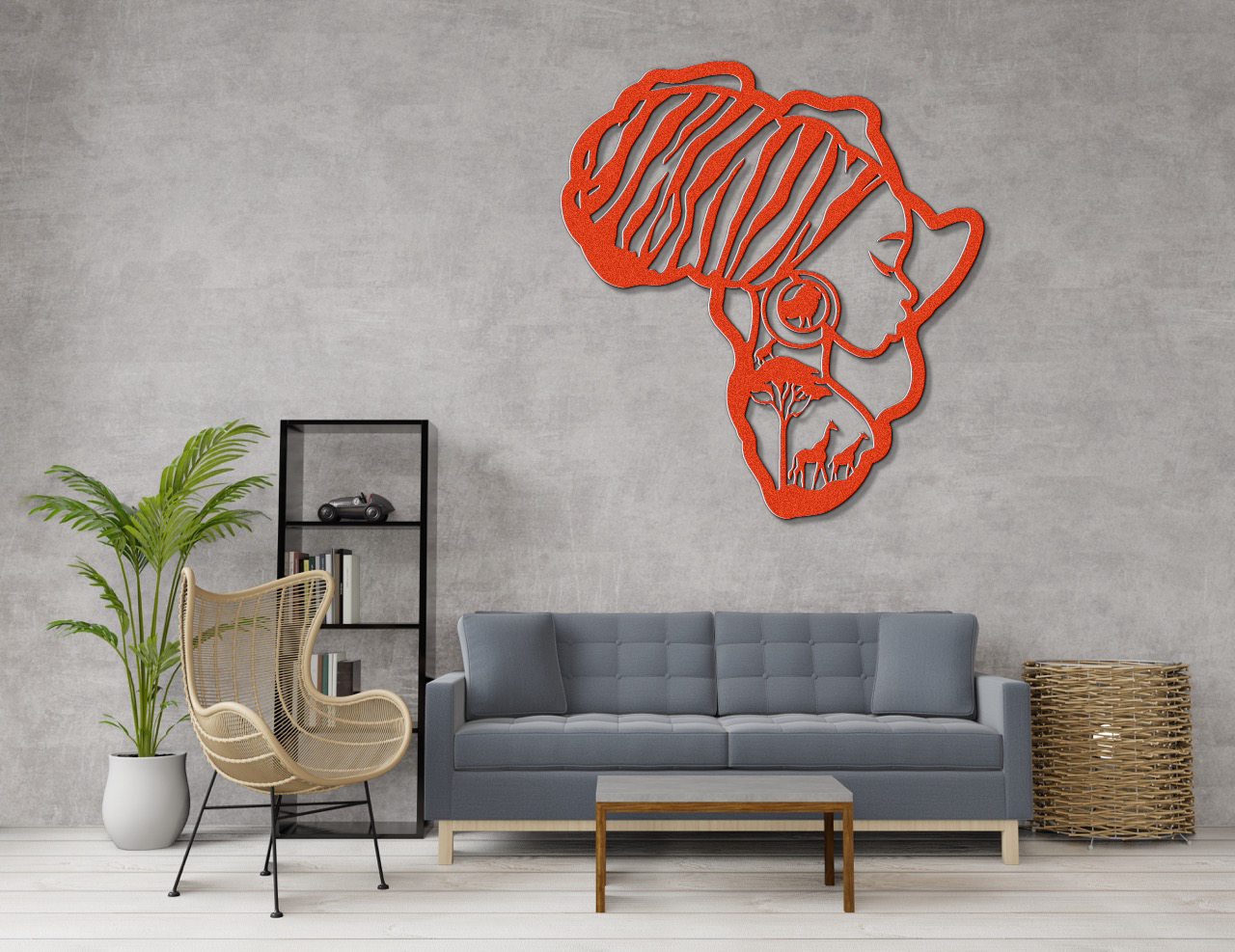 Africa Map Woman