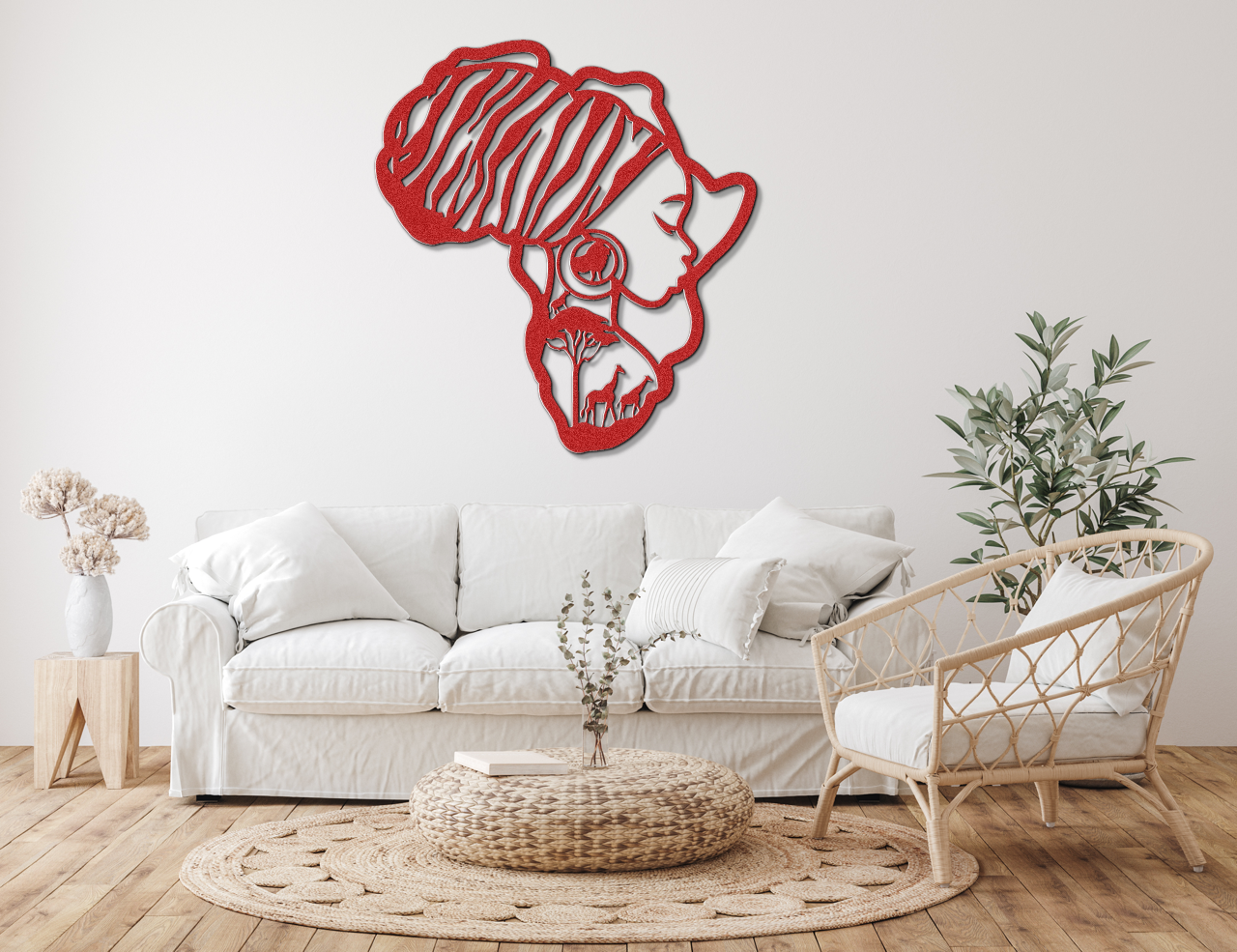 Africa Map Woman