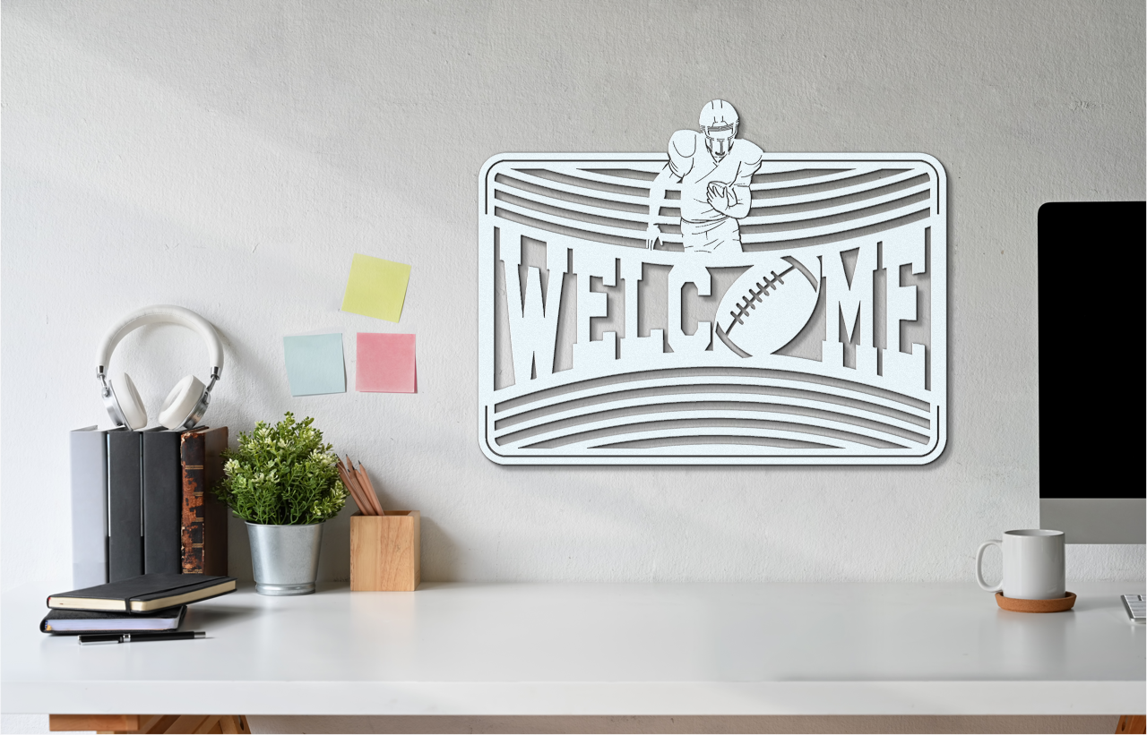 Welcome Metal Sign American