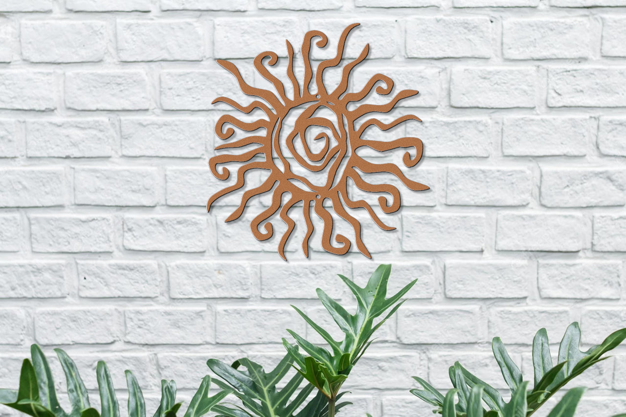 Tribal Sun Metal Sign