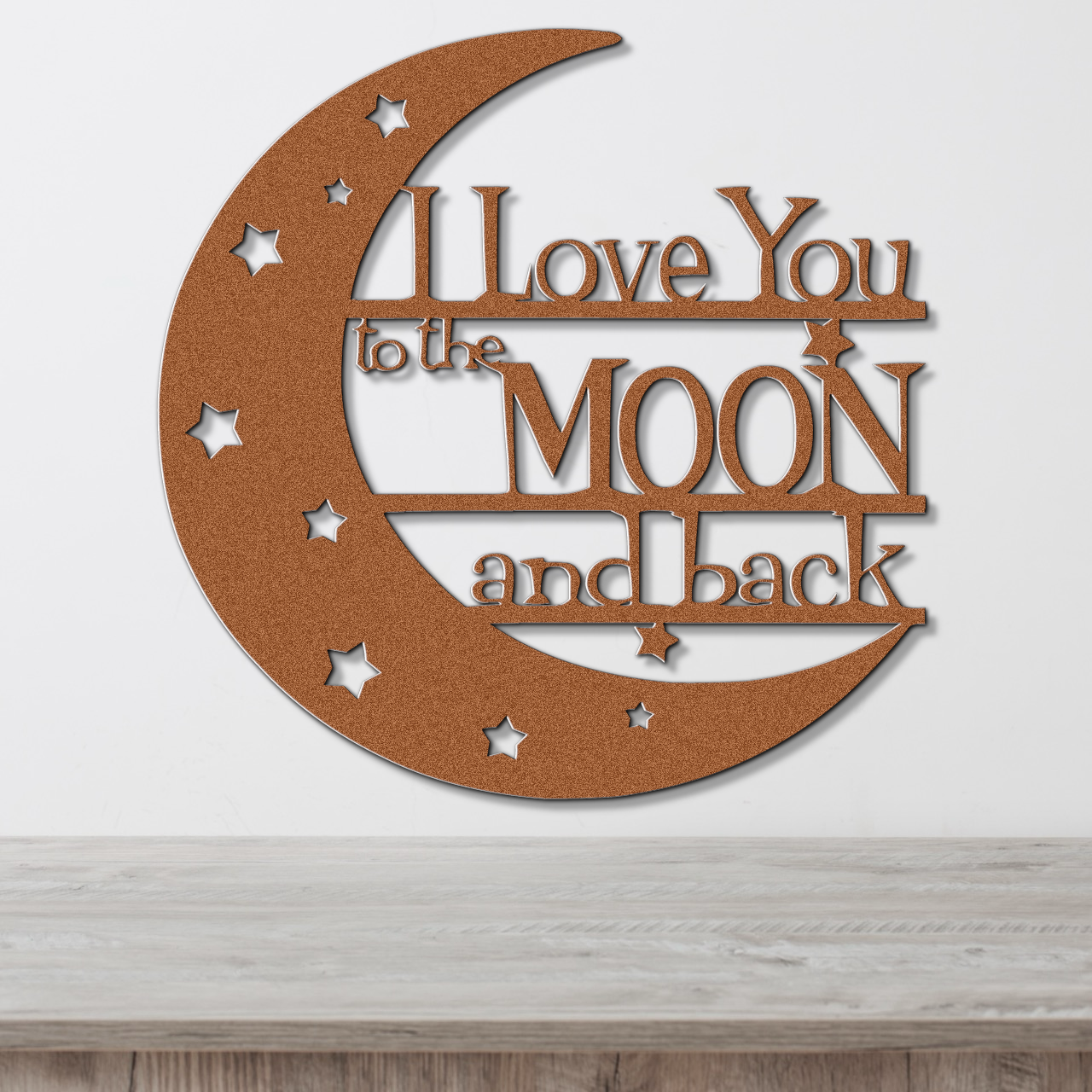 I Love You to the Moon and Back Metal Sign