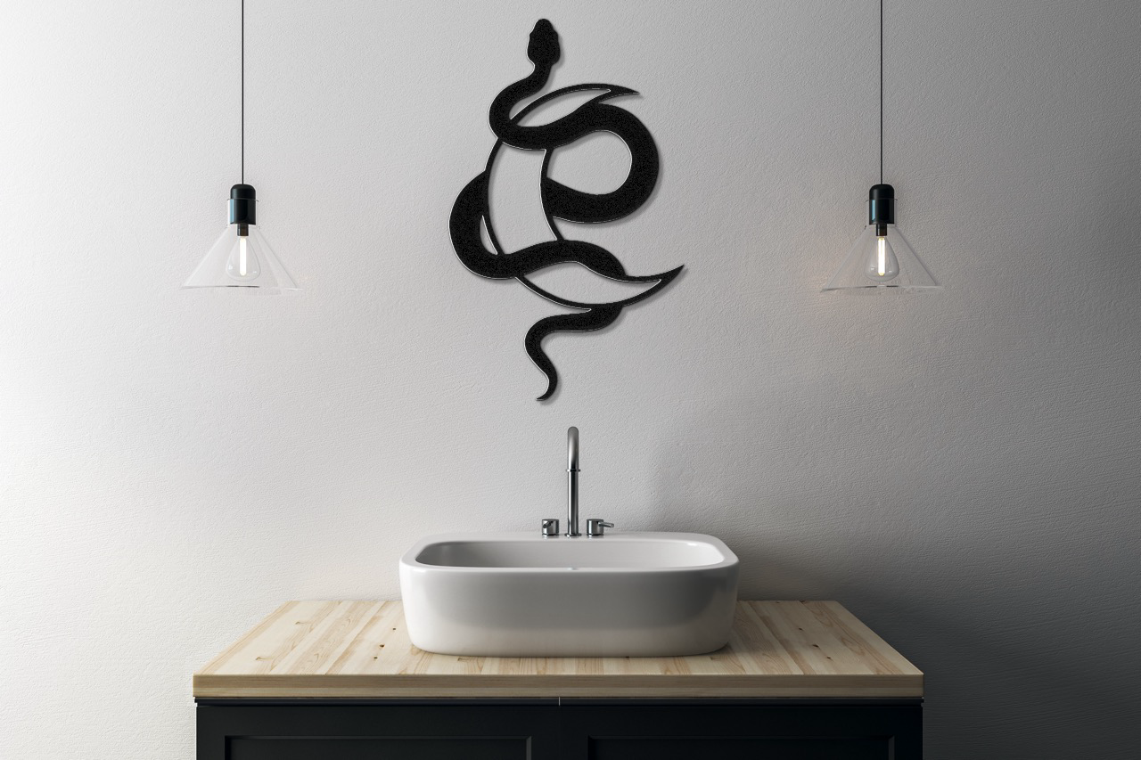 Lunar Snake Metal Sign