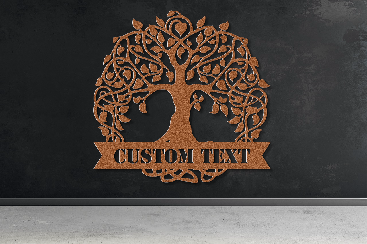 Customizable Tree of Life Metal Sign