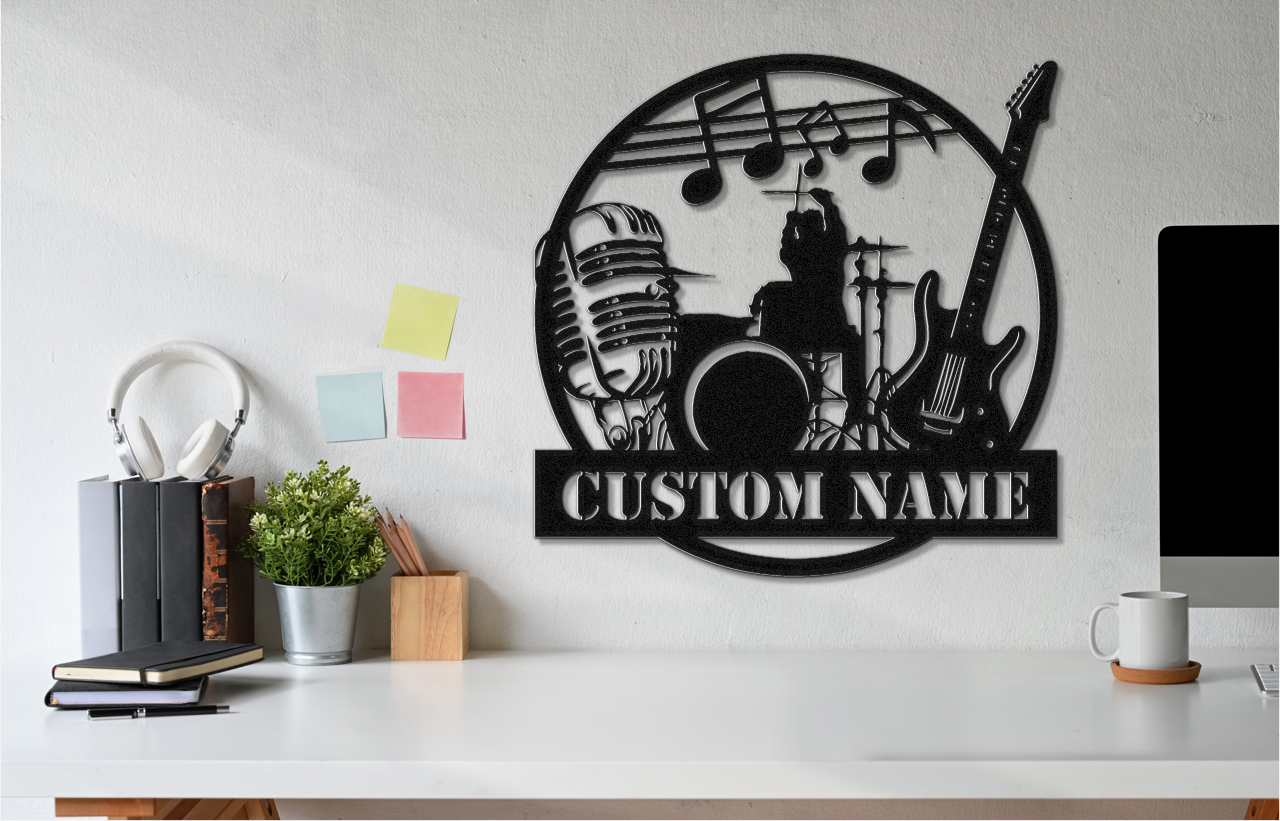 Customizable Rock Band Metal Sign