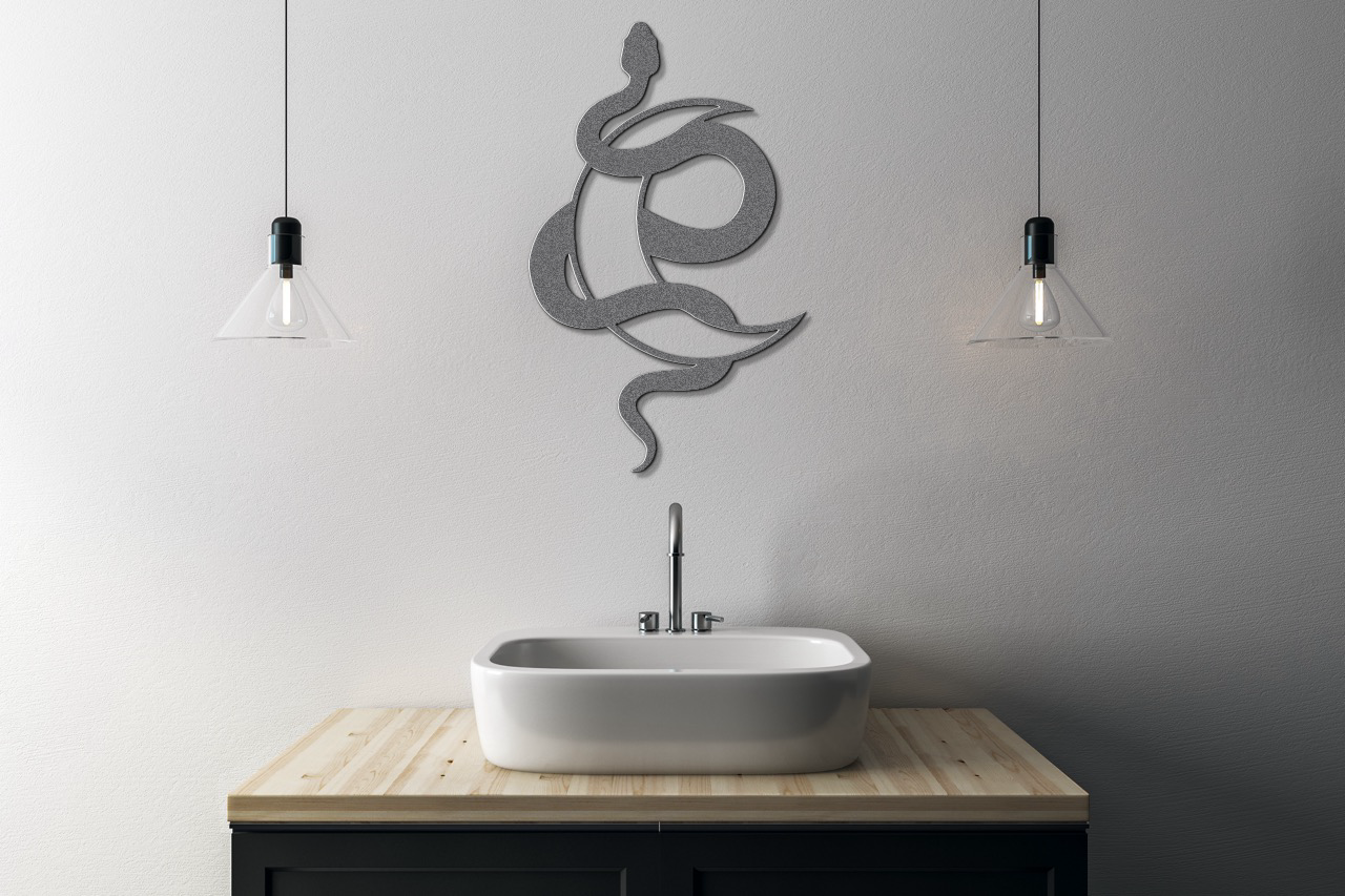 Lunar Snake Metal Sign