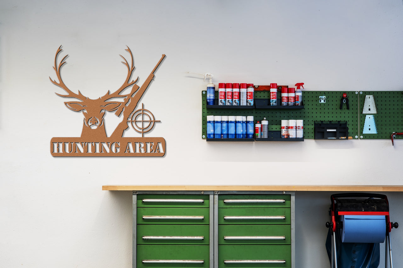 Customizable Hunting Sign Handcrafted Metal Wall Decor