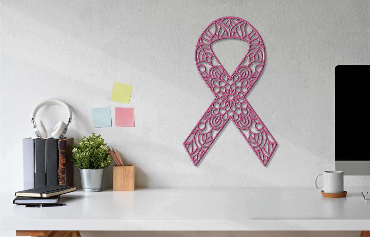 Mandala Breast Cancer Ribbon