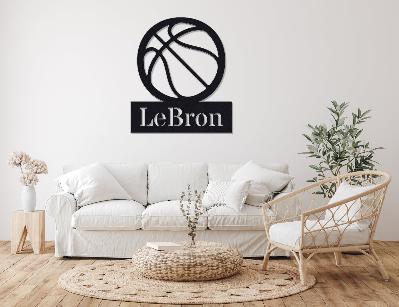 Customizable Basketball Metal Sign