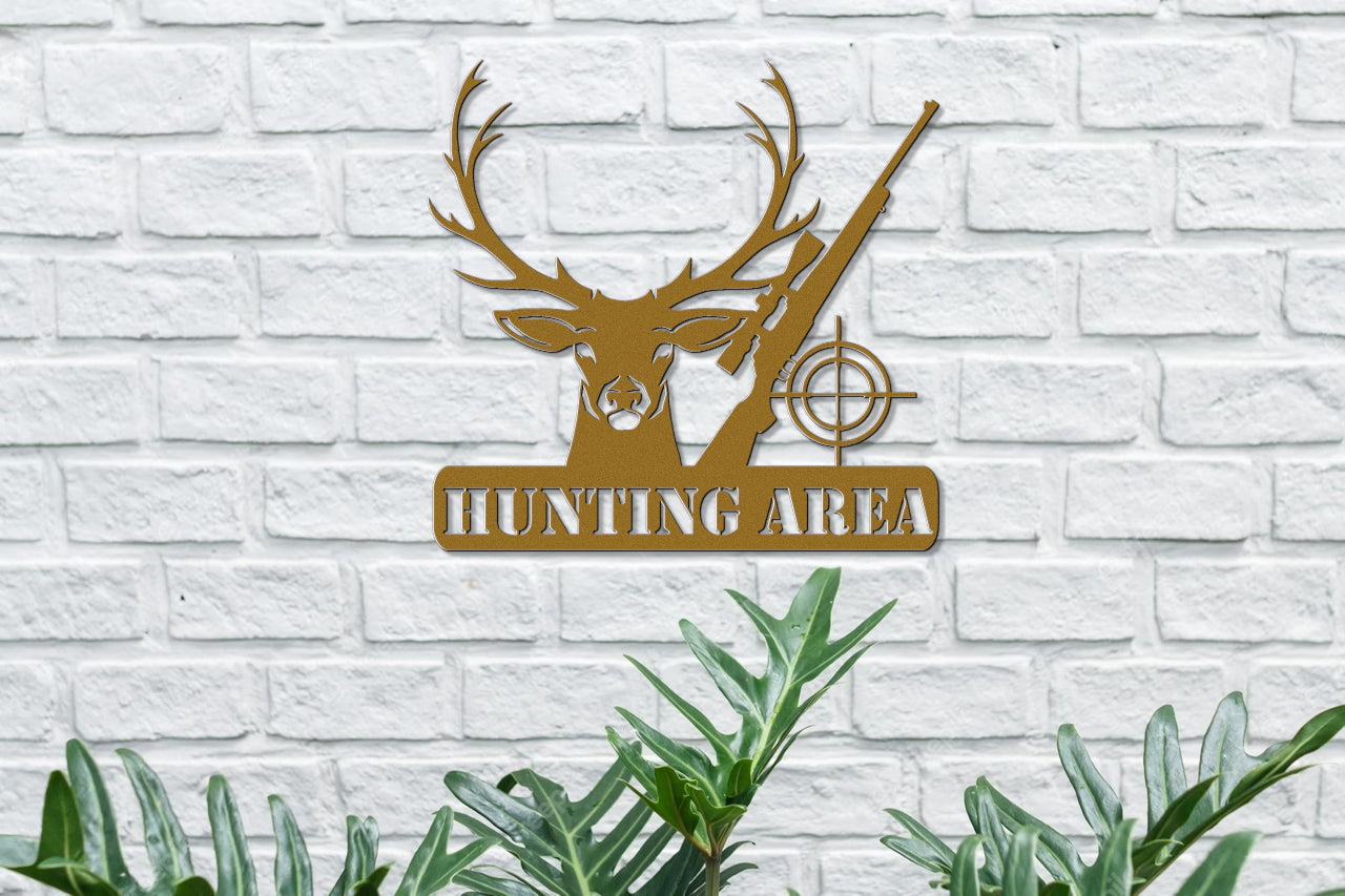 Customizable Hunting Sign Handcrafted Metal Wall Decor