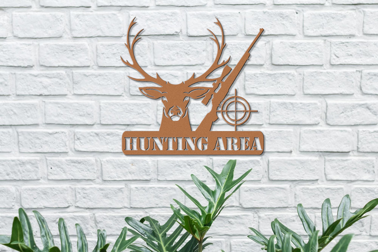 Customizable Hunting Sign Handcrafted Metal Wall Decor