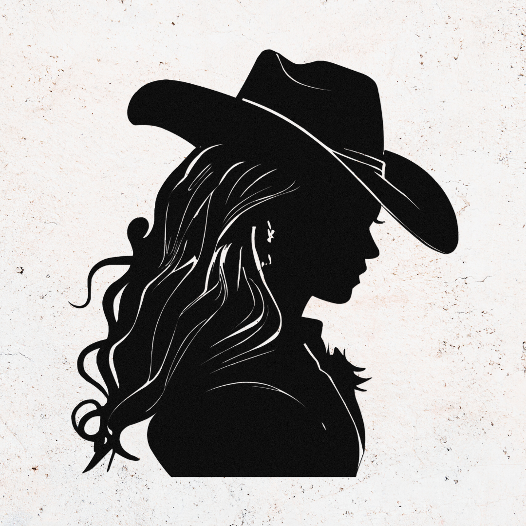 Cowgirl with long flowing hair