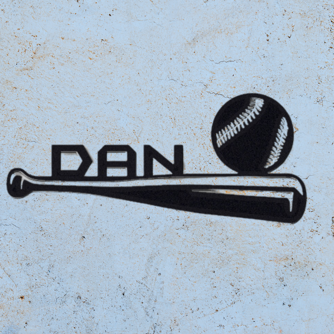 Customizable Metal Baseball Bat Art