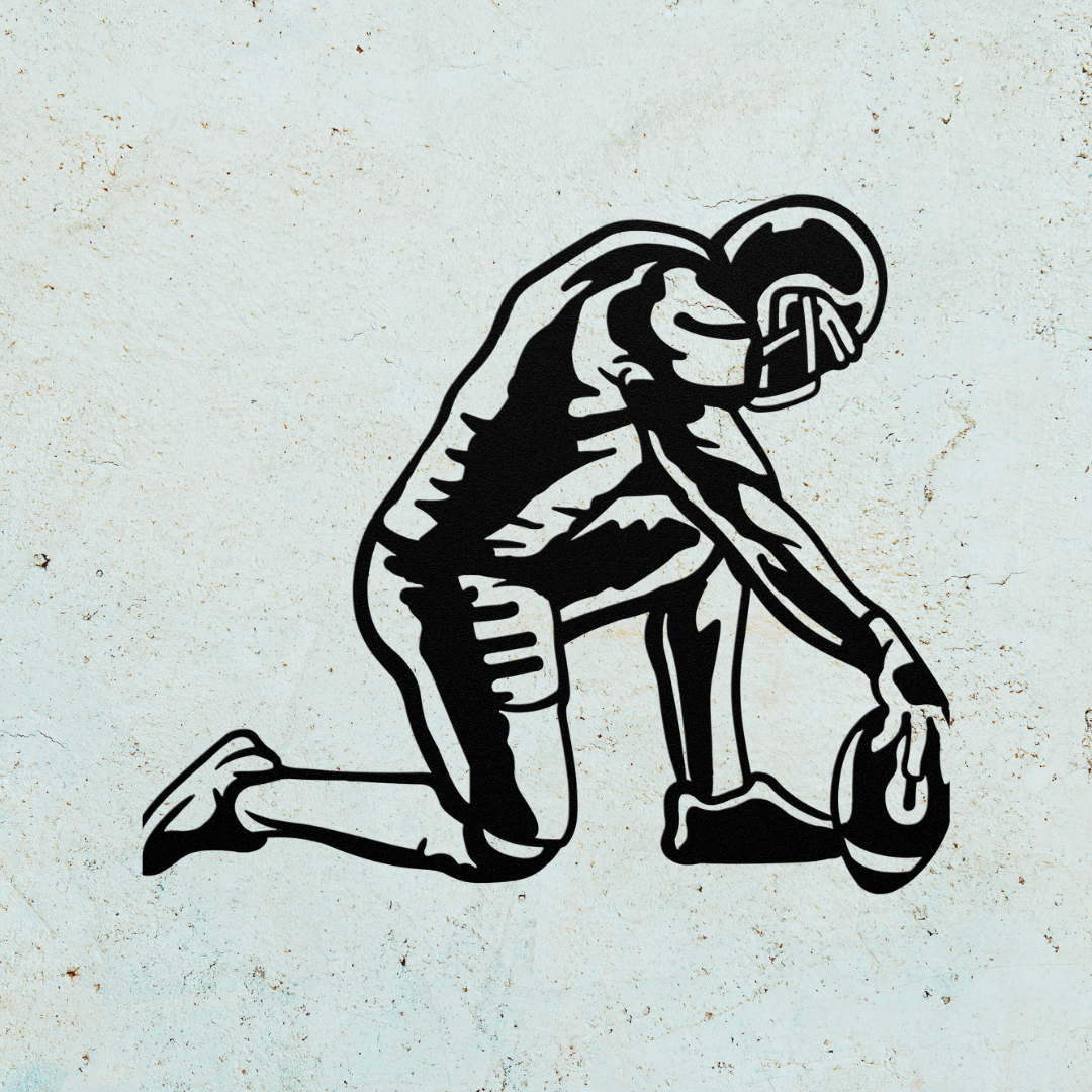 Football Player Kneeling