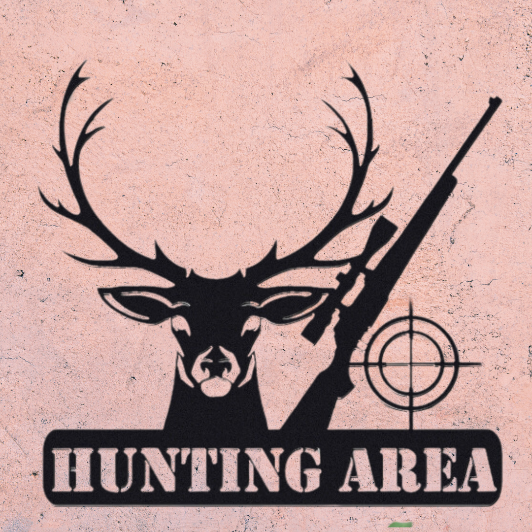 Customizable Hunting Sign Handcrafted Metal Wall Decor