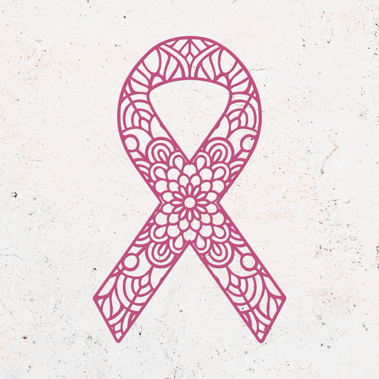 Mandala Breast Cancer Ribbon