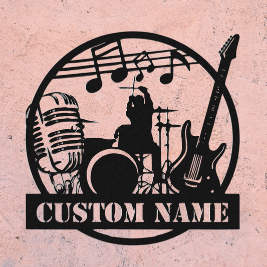 Customizable Rock Band Metal Sign