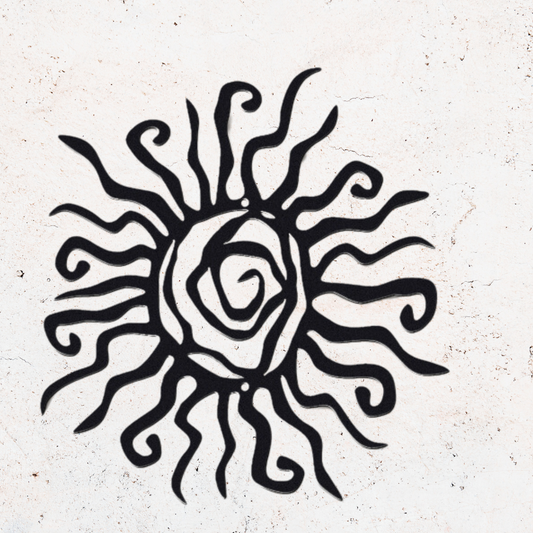 Tribal Sun Metal Sign