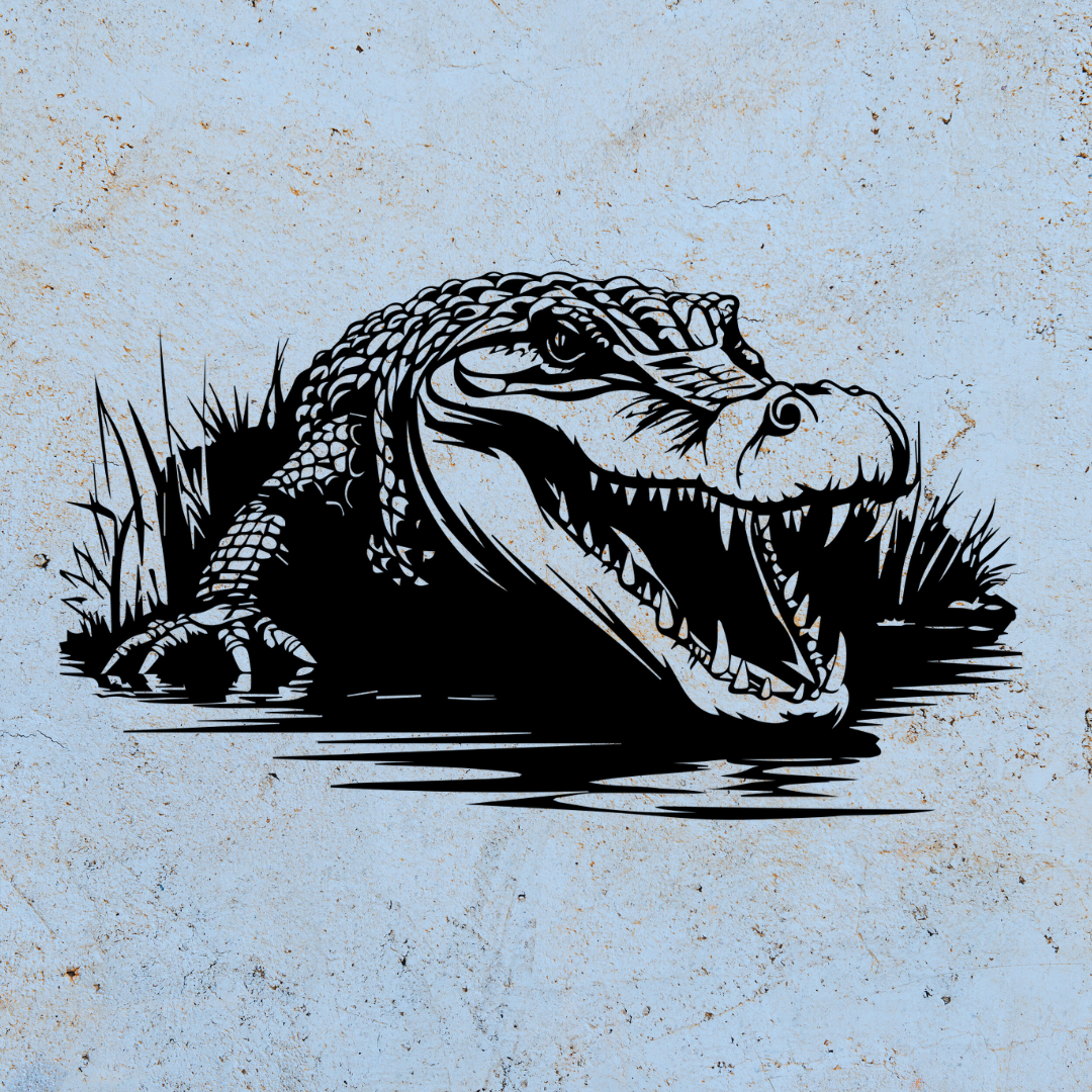 Alligator in Grass