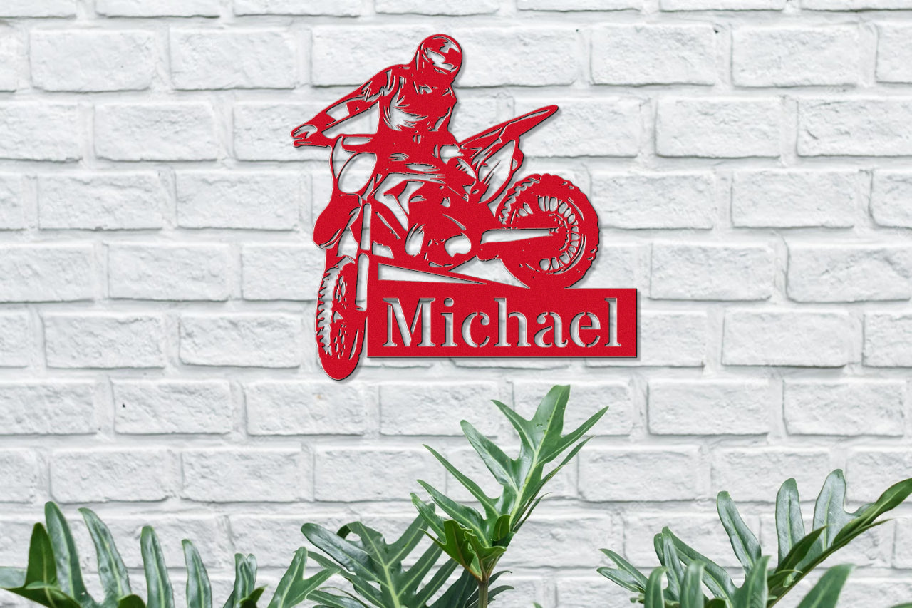 Customizable Metal Biker Sign