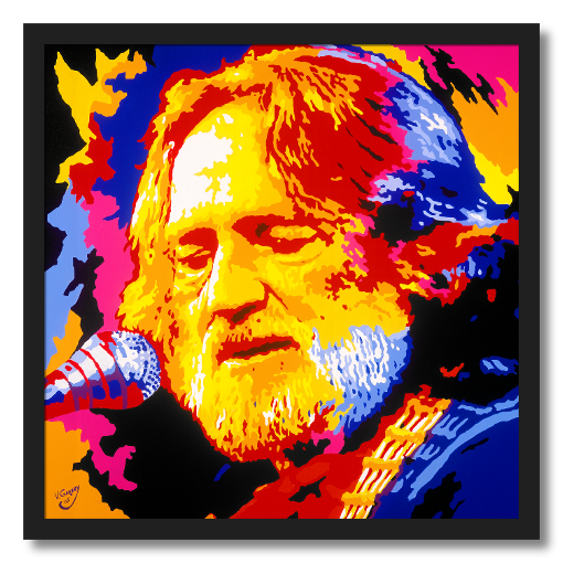 Willie Nelson Framed Giclee Paper Print