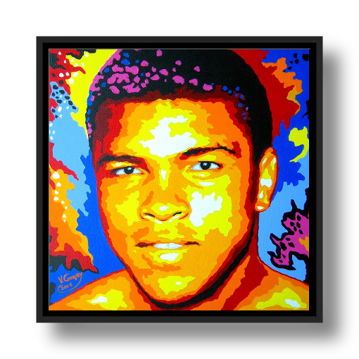 Muhammed Ali Framed Canvas Print