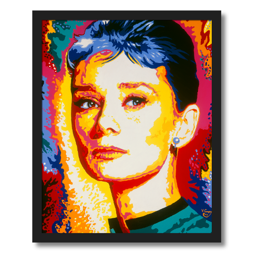 Audrey Hepburn Framed Giclee Paper Print