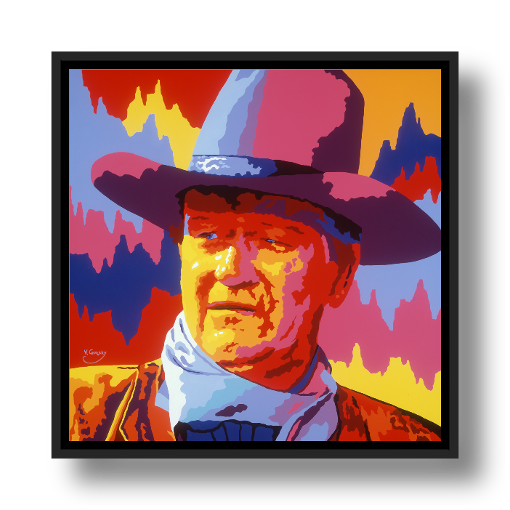 John Wayne Framed Canvas Print