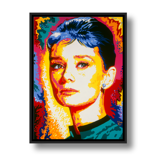 Audrey Hepburn Framed Canvas Print