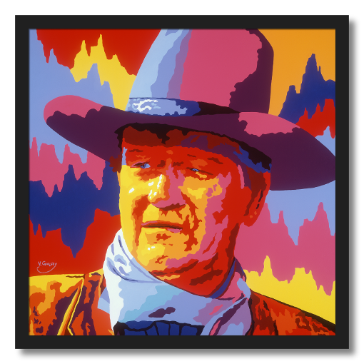 John Wayne Framed Giclee Paper Print