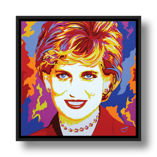 Princess Diana Framed Canvas Print