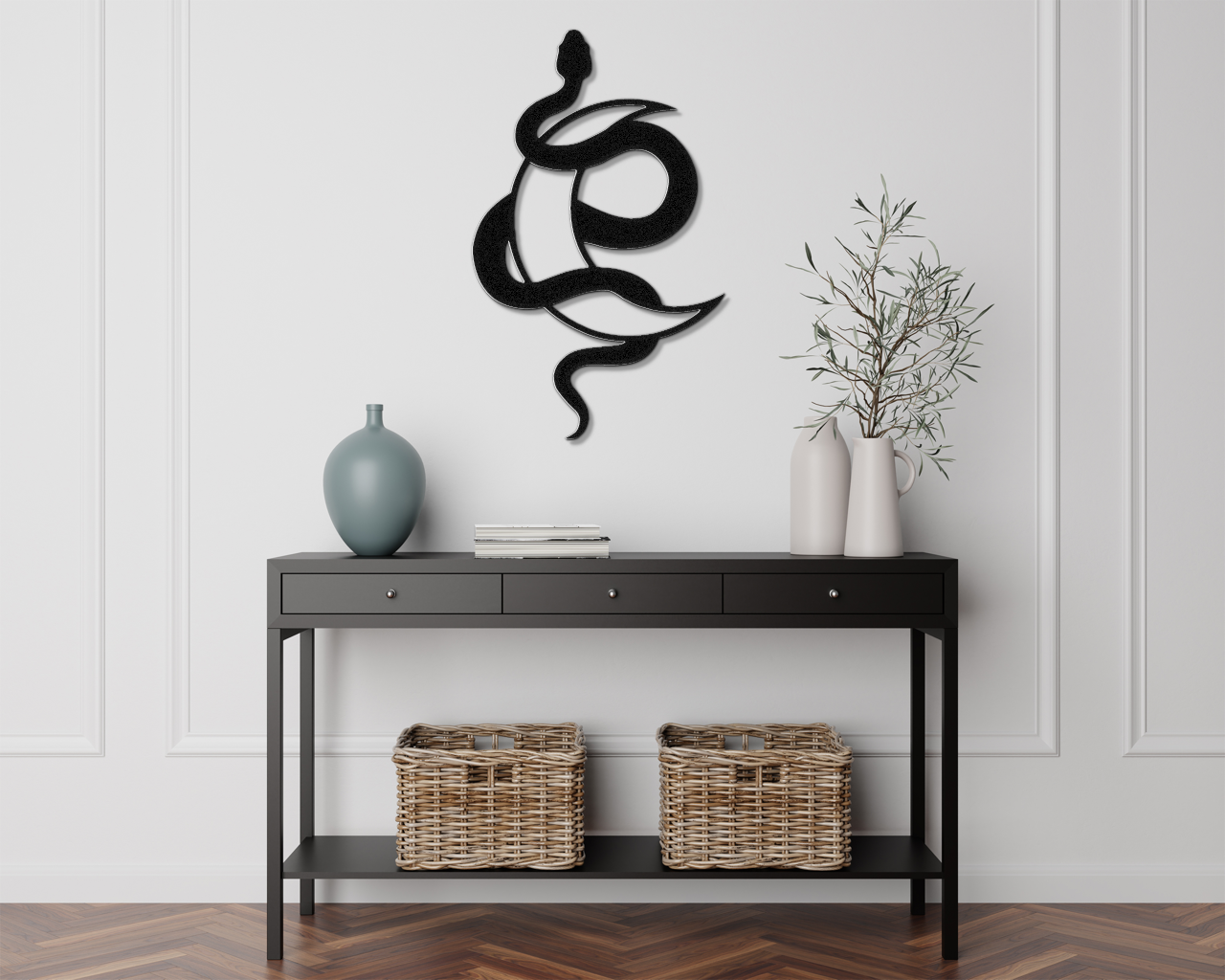 Lunar Snake Metal Sign