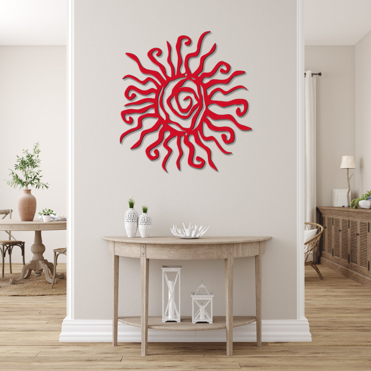 Tribal Sun Metal Sign