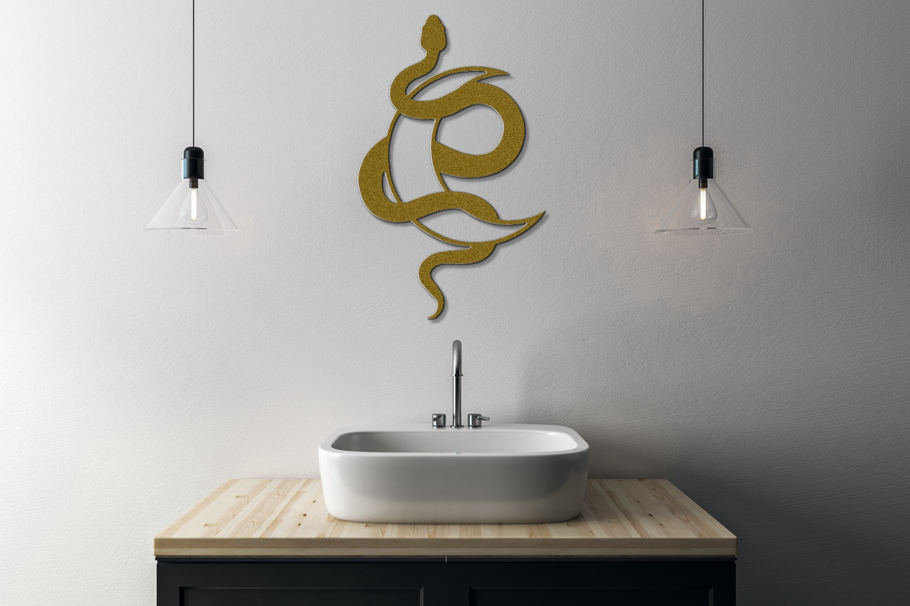 Lunar Snake Metal Sign