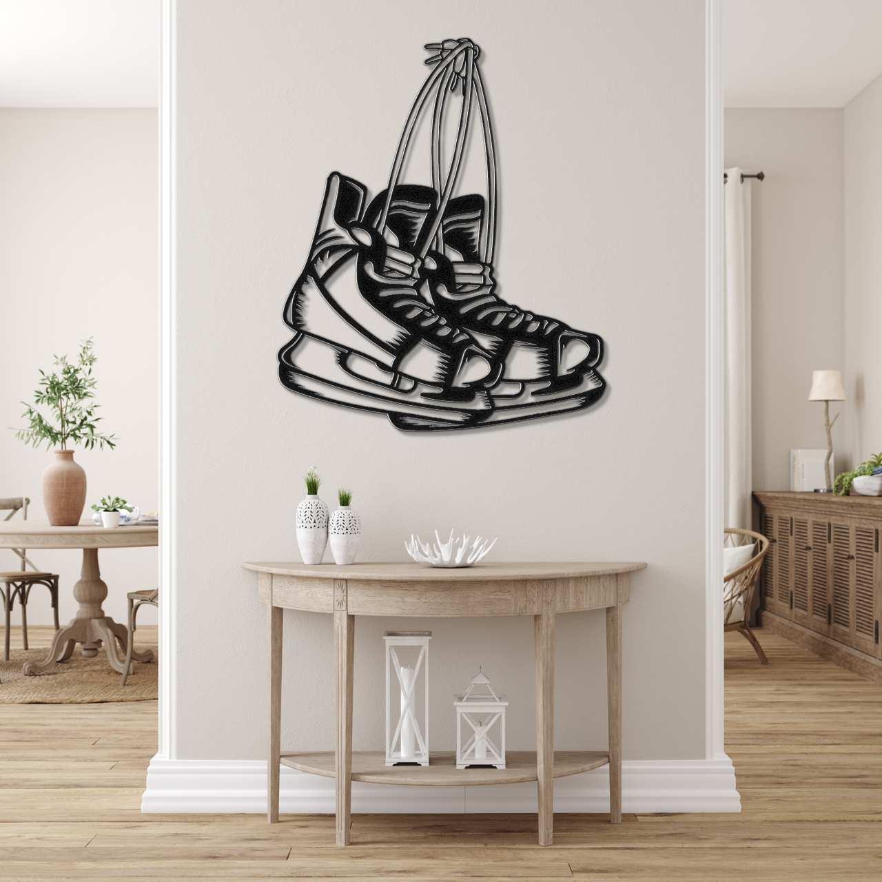 Hanging Hockey Skates