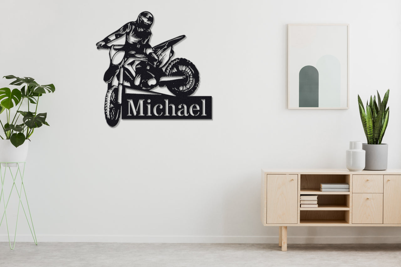 Customizable Metal Biker Sign