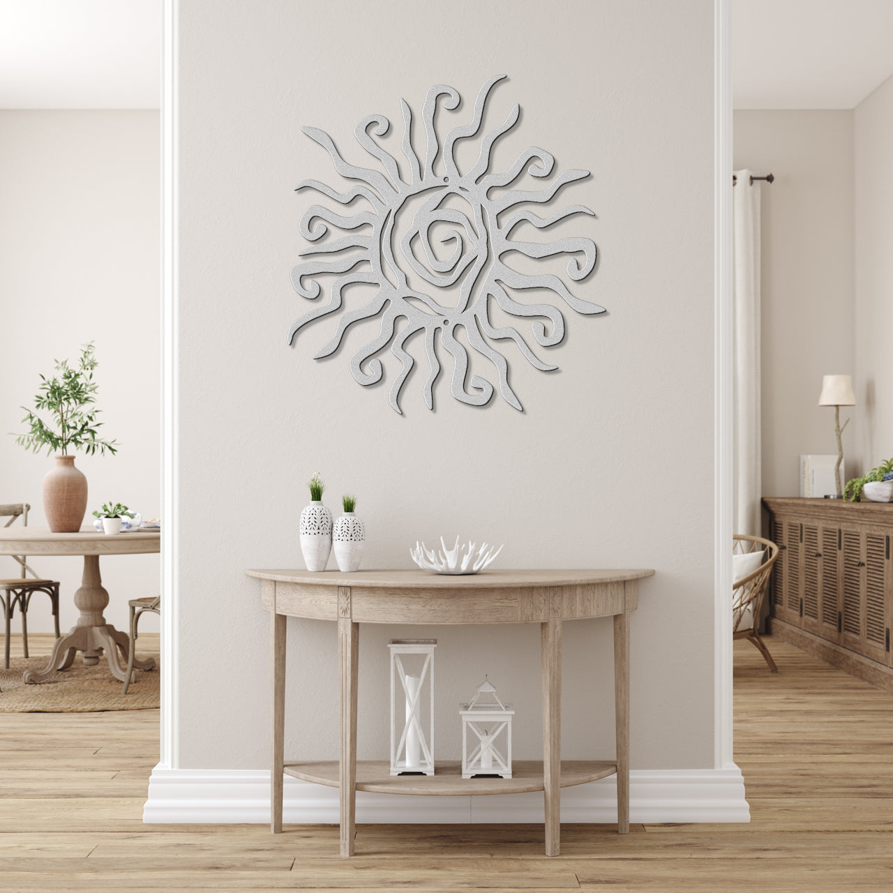 Tribal Sun Metal Sign