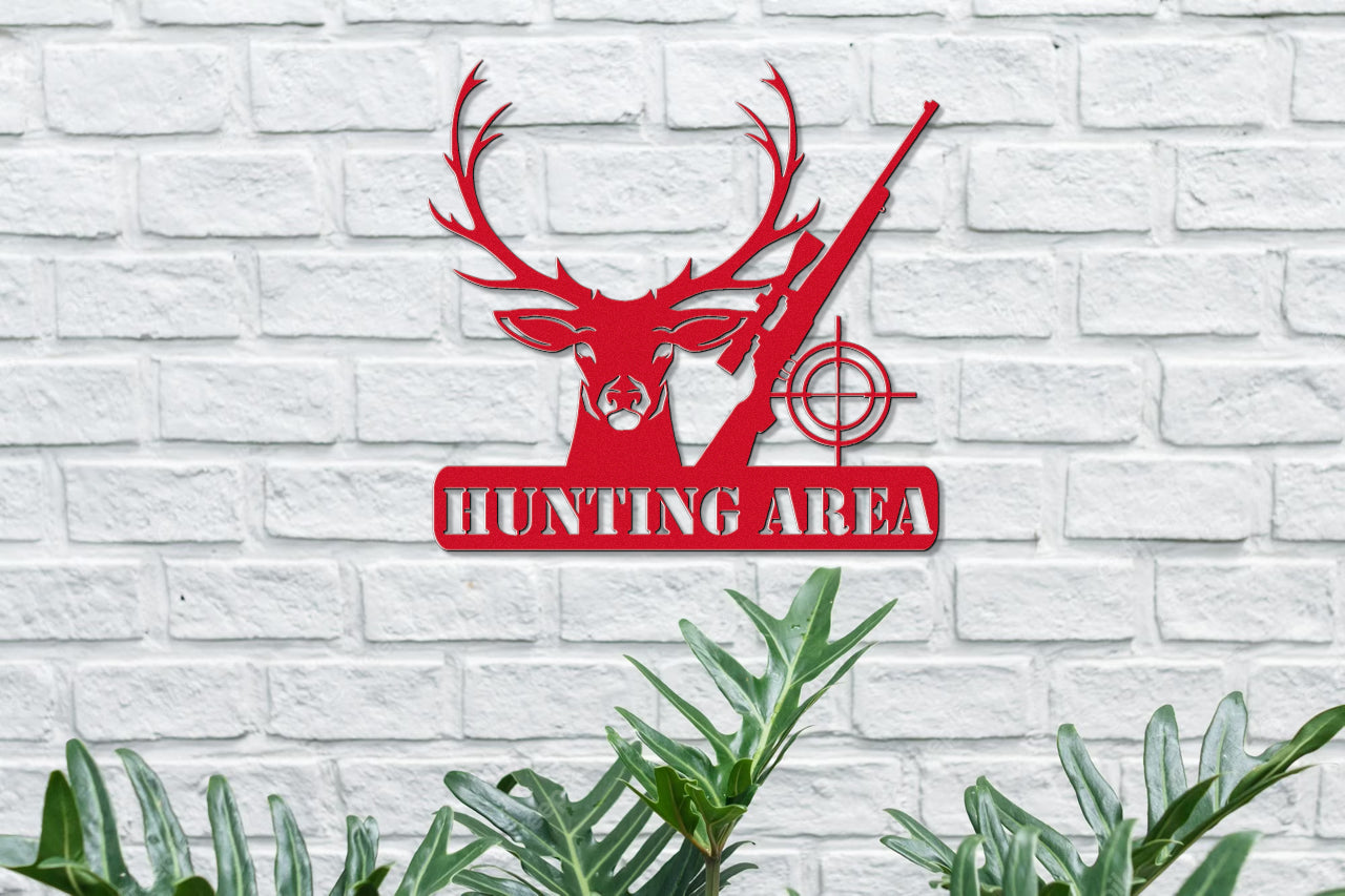 Customizable Hunting Sign Handcrafted Metal Wall Decor