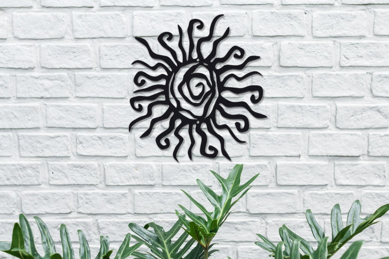 Tribal Sun Metal Sign