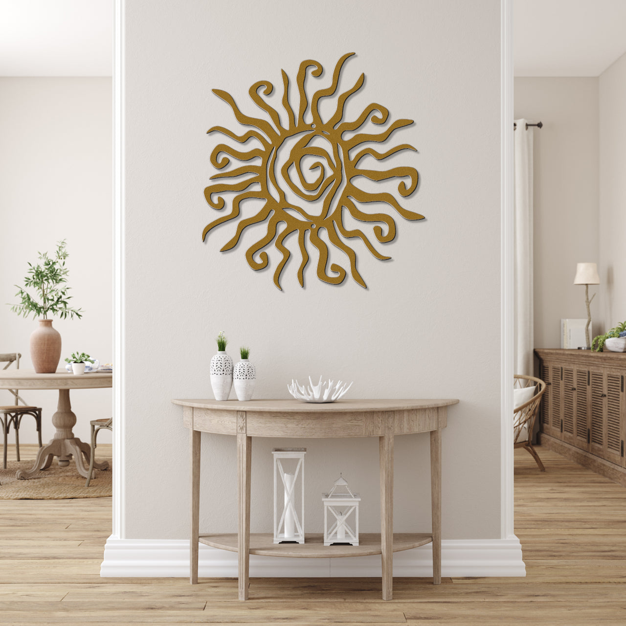 Tribal Sun Metal Sign