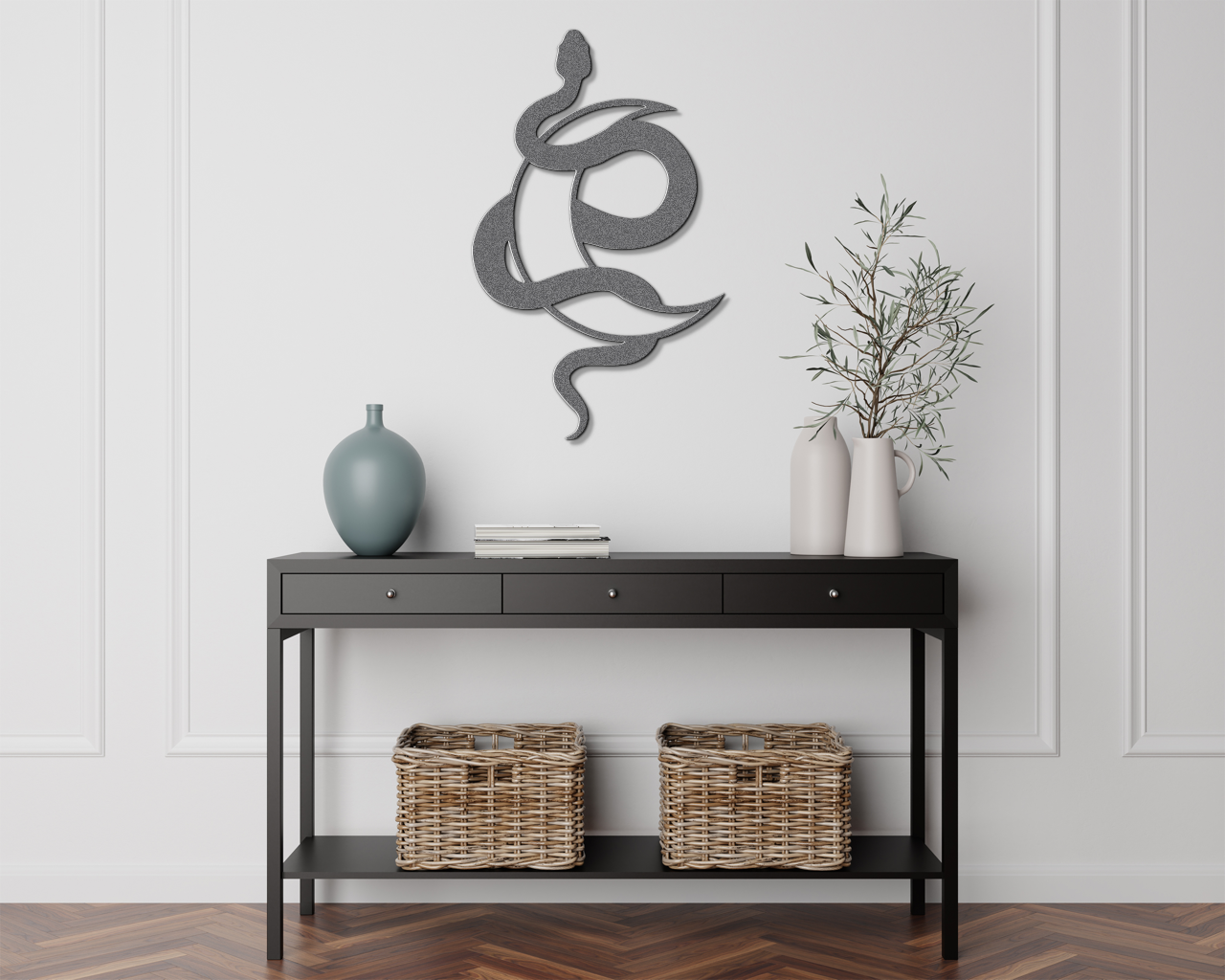 Lunar Snake Metal Sign