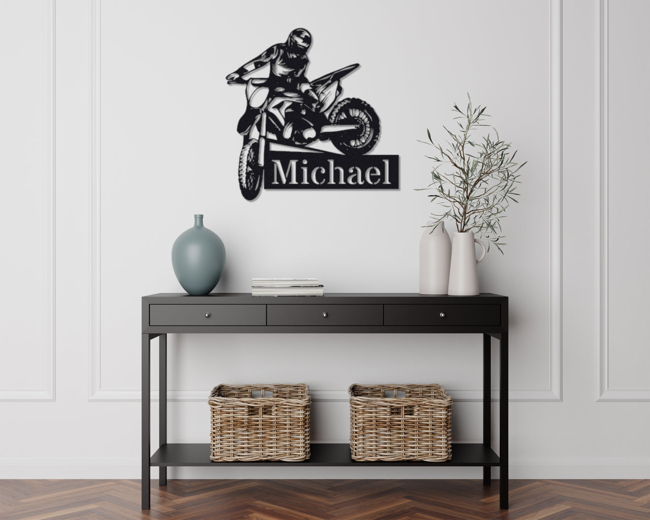 Customizable Metal Biker Sign