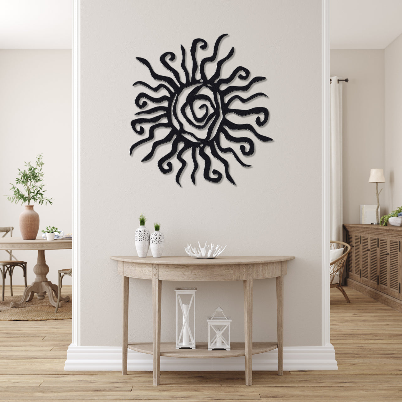 Tribal Sun Metal Sign