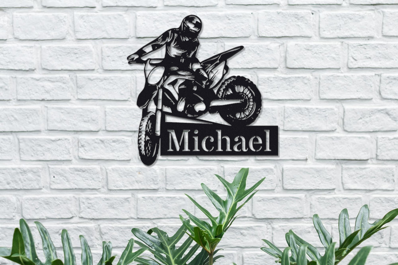 Customizable Metal Biker Sign